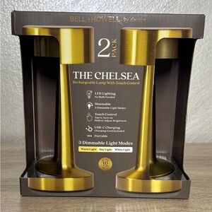 Bell + Howell Chelsea 2-Pack Small Cordless Touch LED Rechargeable Lamp Set